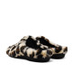Zapatillas casa BEREVERE animal print de leopardo con pelito - Querol online