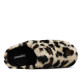 Zapatillas casa BEREVERE animal print de leopardo con pelito - Querol online