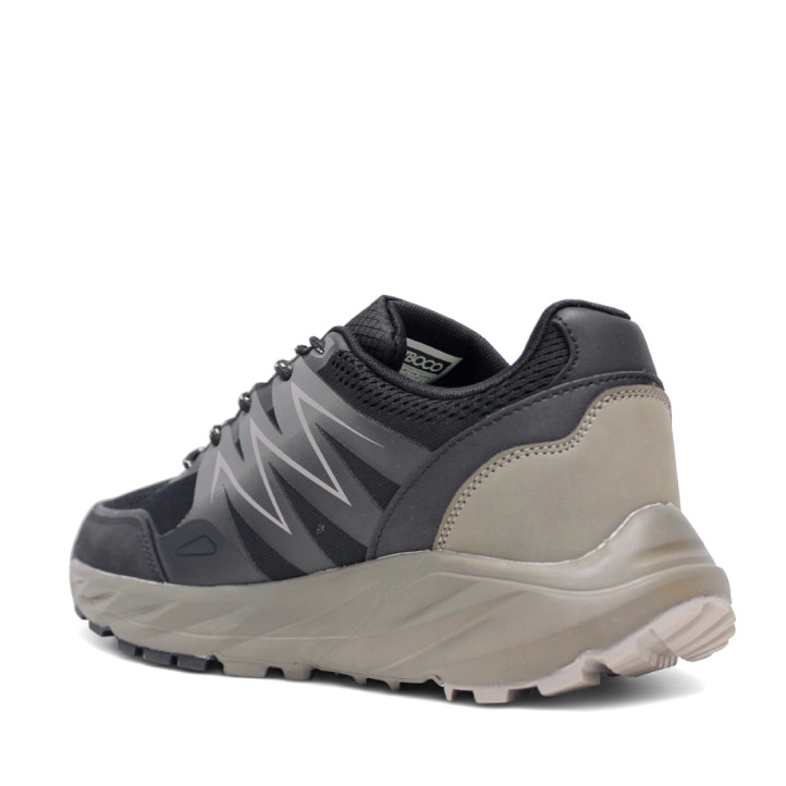 Zapatillas deportivas Nicoboco malker negras con detalles grises waterproof - Querol online