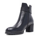 Botines tacón Treintas negros con hebilla decorativa irregular - Querol online