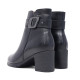 Botines tacón Treintas negros con hebilla decorativa irregular - Querol online