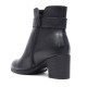 Botines tacón Treintas negros con hebilla decorativa irregular - Querol online