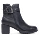 Botines tacón Treintas negros con hebilla decorativa irregular - Querol online