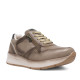 Sabatilles urban Treintas taupe amb acabat brillant i metal·litzat - Querol online