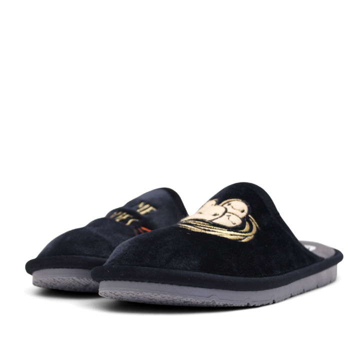 Zapatillas casa Se me ríen los pies negras no me toques los... - Querol online