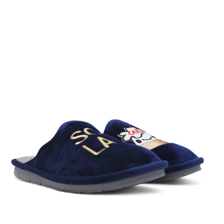 Zapatillas casa Se me ríen los pies azules soy la caña - Querol online