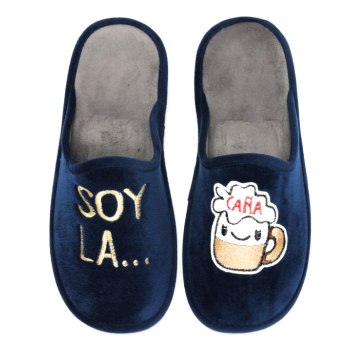 Sabatilles casa Se me ríen los pies blaves soy la caña - Querol online
