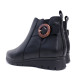 Botines tacón Suite009 negros de piel con hebilla carey y cuña - Querol online