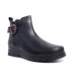 Botines tacón Suite009 negros de piel con hebilla carey y cuña - Querol online