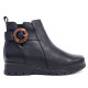 Botines tacón Suite009 negros de piel con hebilla carey y cuña - Querol online