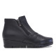Botines tacón Suite009 negros de piel con paneles cosidos y cremallera lateral - Querol online