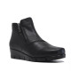 Botins de taló Suite009 negres de pell amb panells cosits i cremallera lateral - Querol online