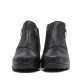 Botines tacón Suite009 negros de piel con paneles cosidos y cremallera lateral - Querol online