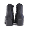 Botins de taló Suite009 negres de pell amb panell de goma a la canya i cremallera