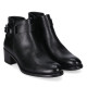 Botines tacón Chika 10 biden 12 negros con hebilla decorativa y tacón medio - Querol online