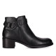 Botines tacón Chika 10 biden 12 negros con hebilla decorativa y tacón medio - Querol online