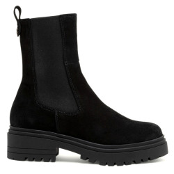 BOTINES DE SERRAJE NEGROS CON ELÁSTICOS CELESTE PORRONET - Querol online