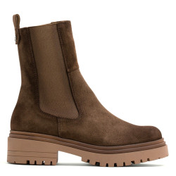 BOTINES DE SERRAJE MOKA CON ELÁSTICOS CELESTE PORRONET - Querol online