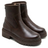 BOTINES DE PIEL MOKA CON CREMALLERA CLARA PORRONET