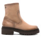 BOTINES DE PIEL TAUPE CON CREMALLERA CLARA PORRONET - Querol online