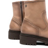 BOTINES DE PIEL TAUPE CON CREMALLERA CLARA PORRONET