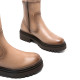 BOTINES DE PIEL TAUPE CON CREMALLERA CLARA PORRONET - Querol online