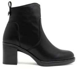 BOTINES DE PIEL DE TACÓN NEGRO RAQUEL PORRONET - Querol online