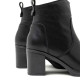 BOTINES DE PIEL DE TACÓN NEGRO RAQUEL PORRONET - Querol online