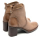 BOTINES DE PIEL DE TACÓN MOKA RAQUEL PORRONET - Querol online