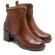 BOTINES DE PIEL DE TACÓN CUERO RAQUEL PORRONET - Querol online