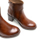 BOTINES DE PIEL DE TACÓN CUERO RAQUEL PORRONET - Querol online