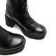 BOTINES DE PIEL CON CREMALLERA NEGRO MILA PORRONET - Querol online