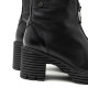 BOTINES DE PIEL CON CREMALLERA NEGRO MILA PORRONET - Querol online