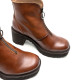 BOTINES DE PIEL CON CREMALLERA CUERO MILA PORRONET - Querol online