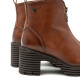 BOTINES DE PIEL CON CREMALLERA CUERO MILA PORRONET - Querol online