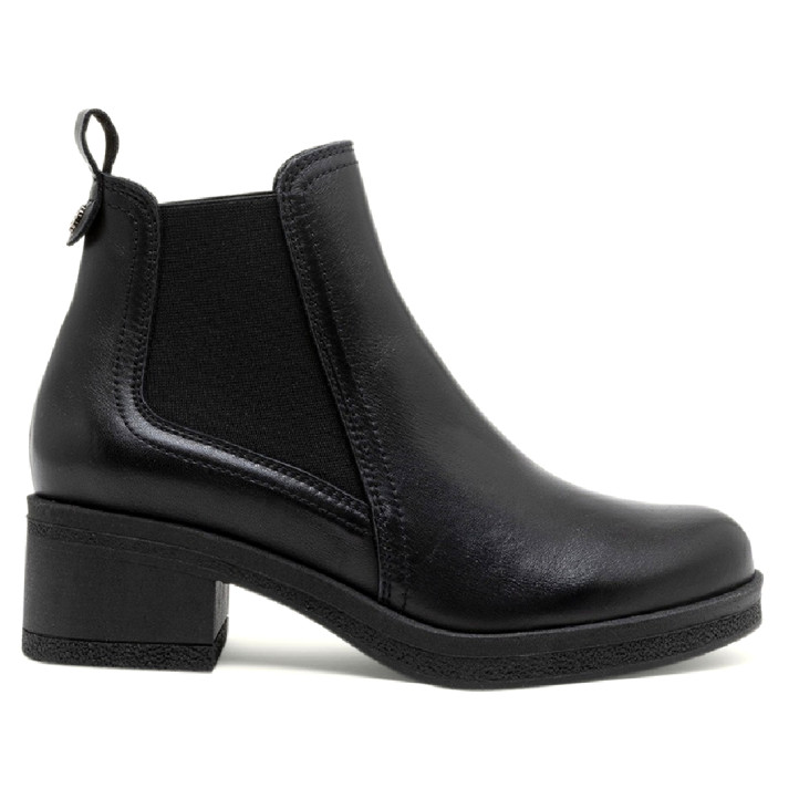 BOTINES DE PIEL NEGRA CON ELÁSTICOS DAFNE PORRONET - Querol online