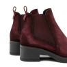 BOTINES DE PIEL BURDEOS CON ELÁSTICOS DÁMARIS PORRONET