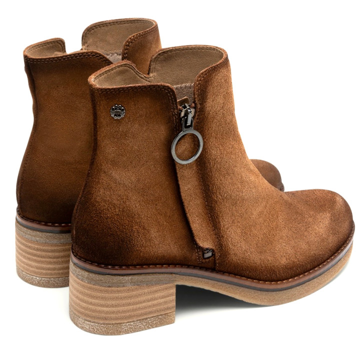 BOTINES DE PIEL CUERO CON CREMALLERA DIANA PORRONET - Querol online