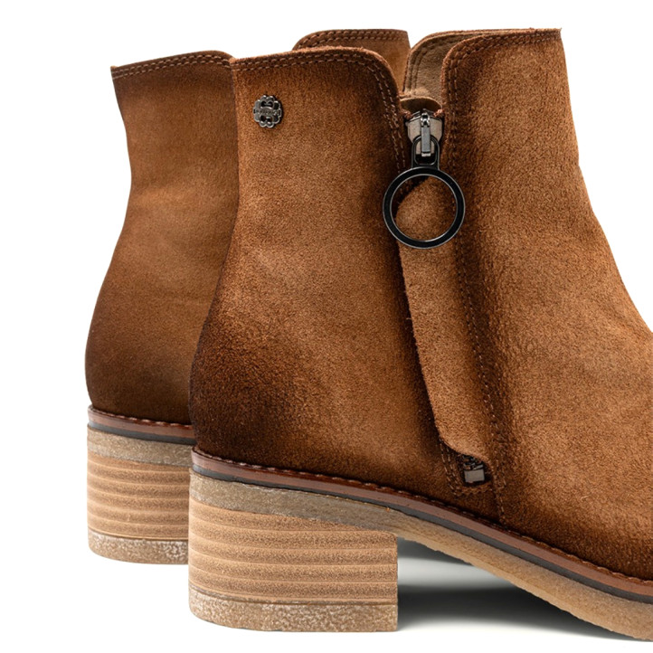 BOTINES DE PIEL CUERO CON CREMALLERA DIANA PORRONET - Querol online
