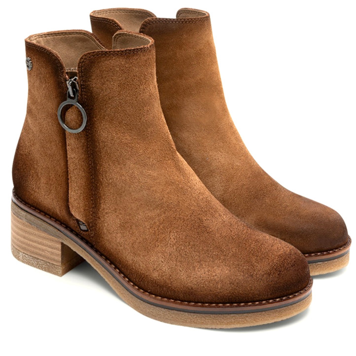 BOTINES DE PIEL CUERO CON CREMALLERA DIANA PORRONET - Querol online