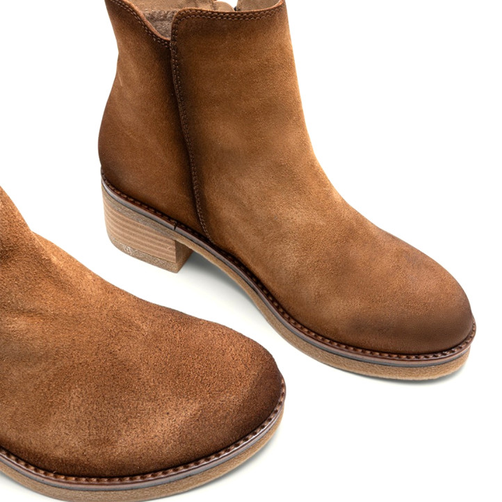 BOTINES DE PIEL CUERO CON CREMALLERA DIANA PORRONET - Querol online