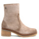 BOTINES DE PIEL ARENA CON CREMALLERA DANIELA PORRONET - Querol online