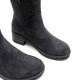 BOTINES DE PIEL CARBÓN CON CREMALLERA DANIELA PORRONET - Querol online