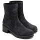 BOTINES DE PIEL CARBÓN CON CREMALLERA DANIELA PORRONET - Querol online