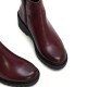 BOTINES DE PIEL CON CUÑA Y CREMALLERA BURDEOS ELENA PORRONET - Querol online