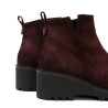 BOTINES DE PIEL CON CUÑA Y CREMALLERA BURDEOS ELISA PORRONET