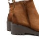 BOTINES DE PIEL CON CUÑA Y CREMALLERA CUERO ELISA PORRONET - Querol online
