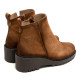BOTINES DE PIEL CON CUÑA Y CREMALLERA CUERO ELISA PORRONET - Querol online