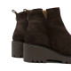 BOTINES DE PIEL CON CUÑA Y CREMALLERA MOKA ELISA PORRONET - Querol online