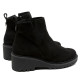 BOTINES DE PIEL CON CUÑA Y CREMALLERA NEGRO ELISA PORRONET - Querol online